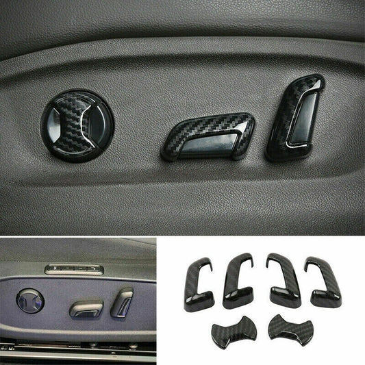 Carbon Fiber Car for Seat Button Switch Cap Cover Trim for Volkswagen ID.4 2021-2023