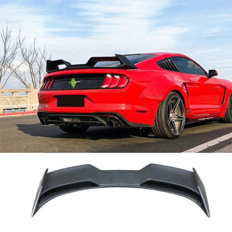 Fit for Ford for Mustang 2015-2021 GTSS Dry Carbon Fiber Rear Boot Spoiler Wing Flap