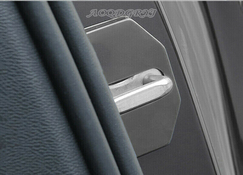 4X for Volvo XC60 2018-2021 Black Titanium Door Lock Cover Catch Protector Trim
