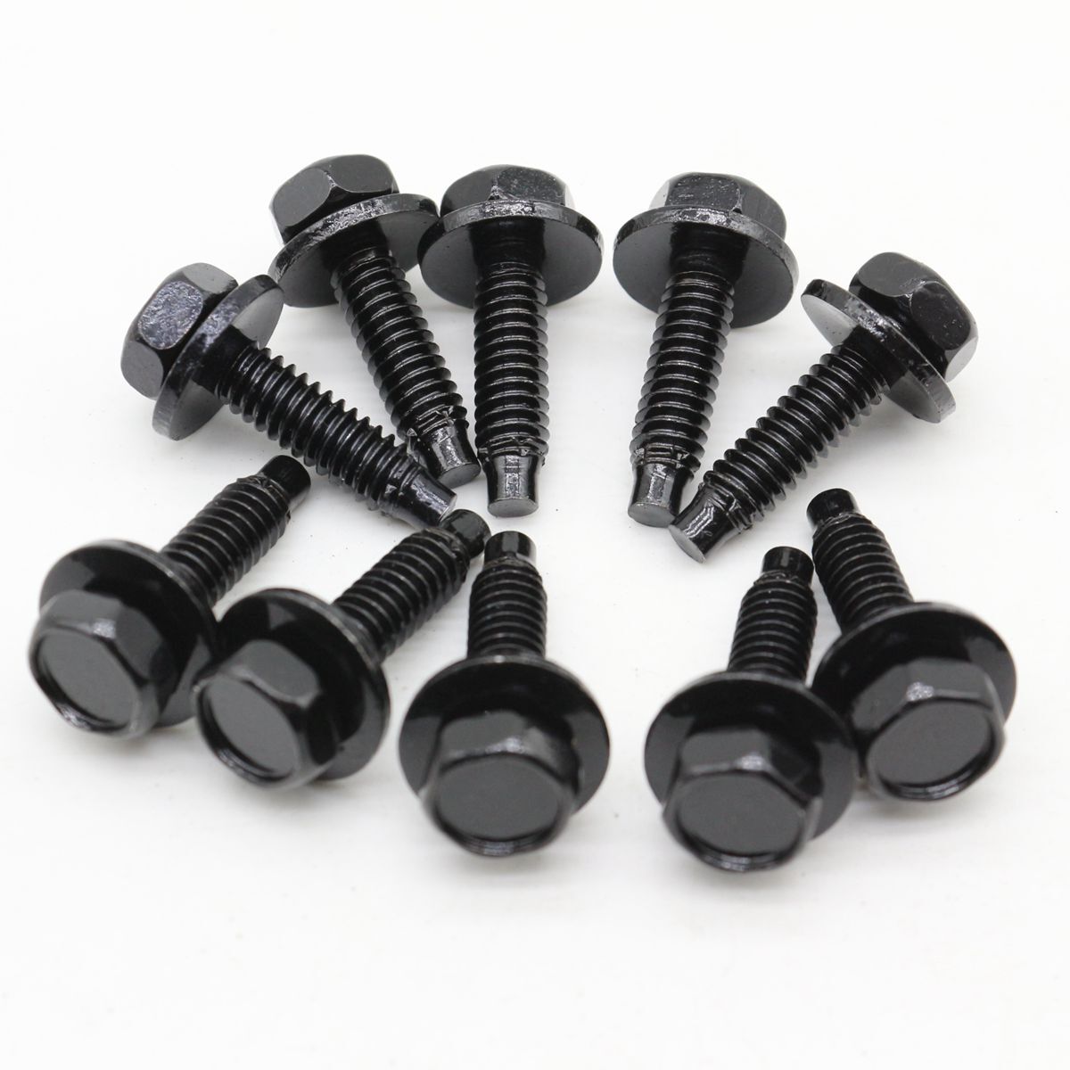 10 body bolts, 1/4-20 x 1 inch long - 7/16 inch hexagonal with dog point for Chrysler 6025329