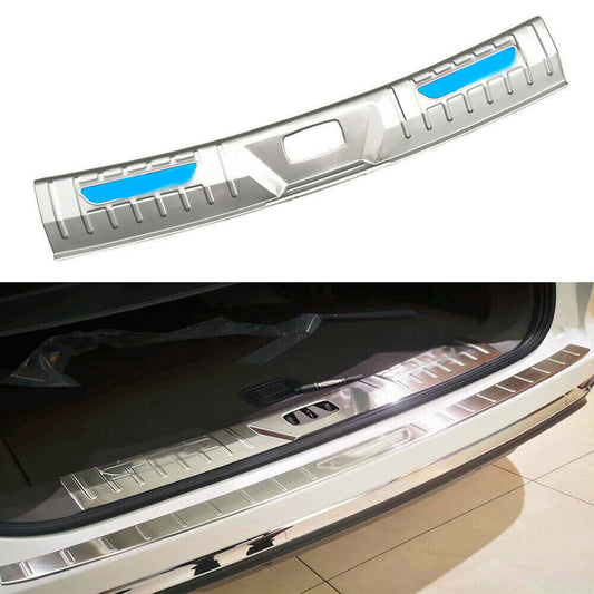 Silver Rear Door Plate for Lincoln Aviator 2020-22 Bumper Cover Sill Trim Scuff