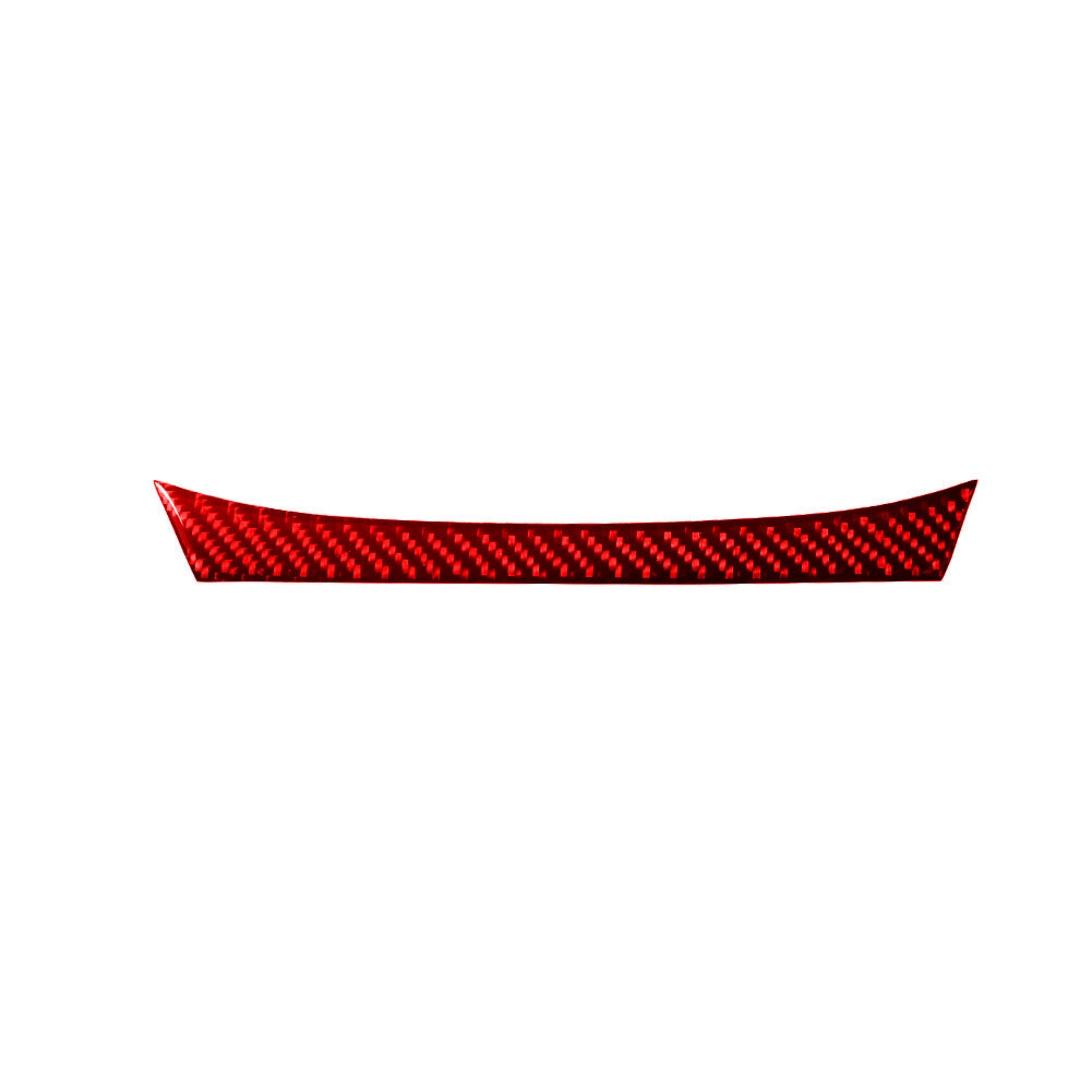 Red Carbon Fiber Below Speedometer Strip Cover Trim for Ford Fiesta 2011-2015
