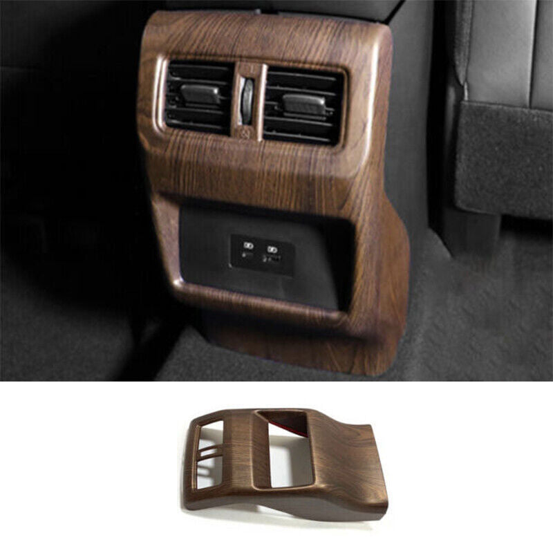 1X ABS Wood Grain Rear Air Outlet Vent Frame Cover Trim for Nissan Rogue 21-2023