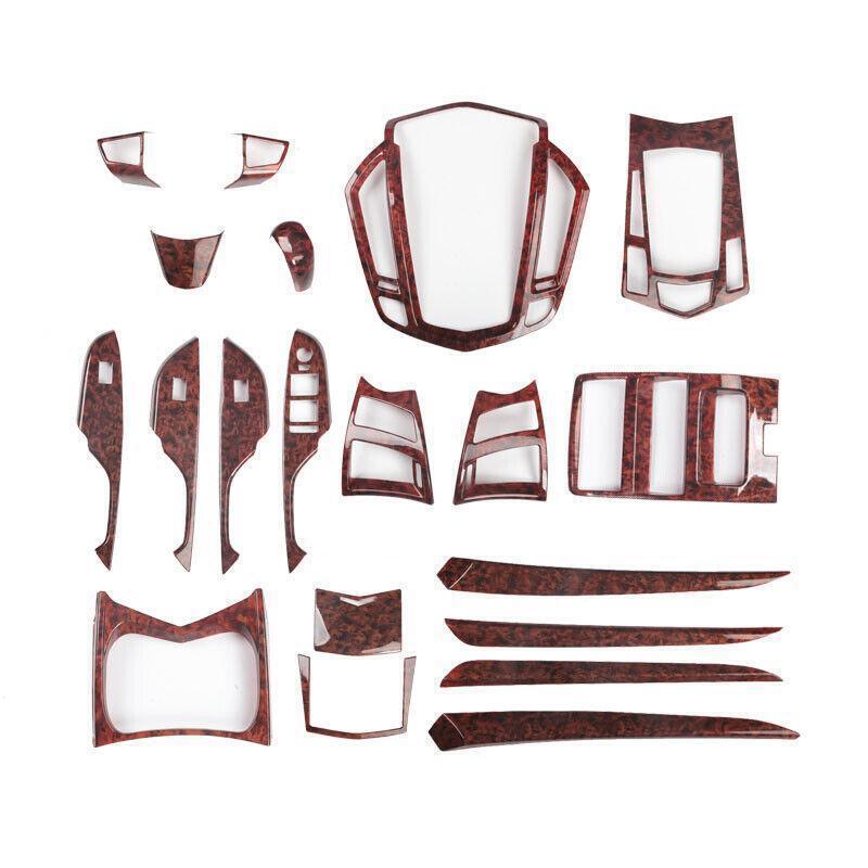 Agate Wood Grain Interior Full Decoration Kit Cover Trim for Cadillac SRX 10-12