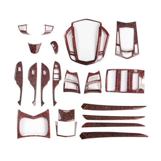 Agate Wood Grain Interior Full Decoration Kit Cover Trim for Cadillac SRX 10-12