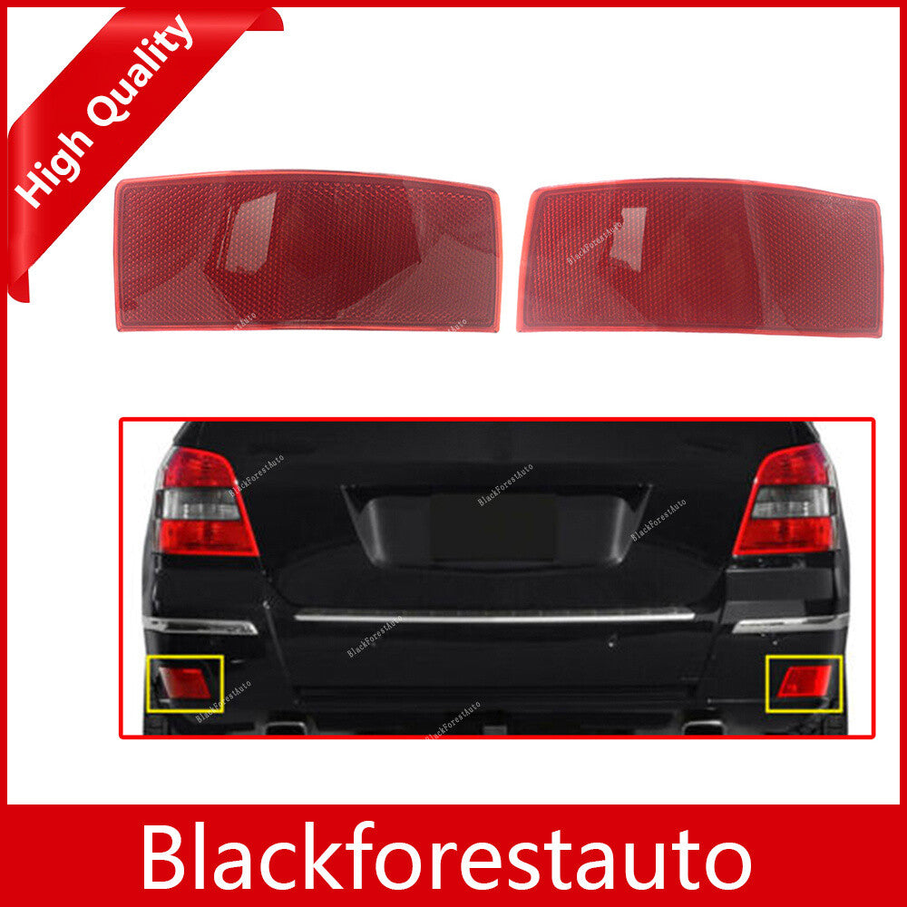 Pair for Benz GLK-Class 10-15 Rear Bumper Reflector Lights Right Left Side
