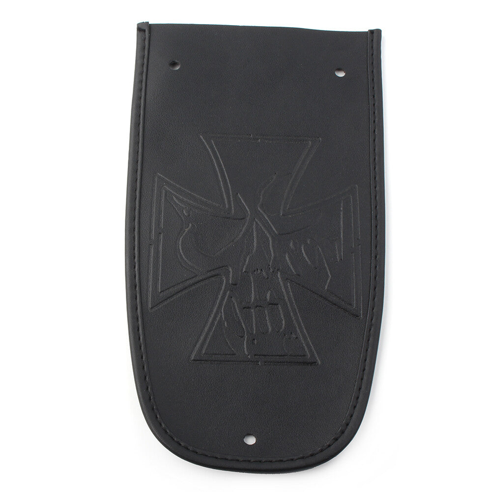 Black Flame Stitch Leather Rear for Seat Fender Bib for Harley Road Glide FLTRX
