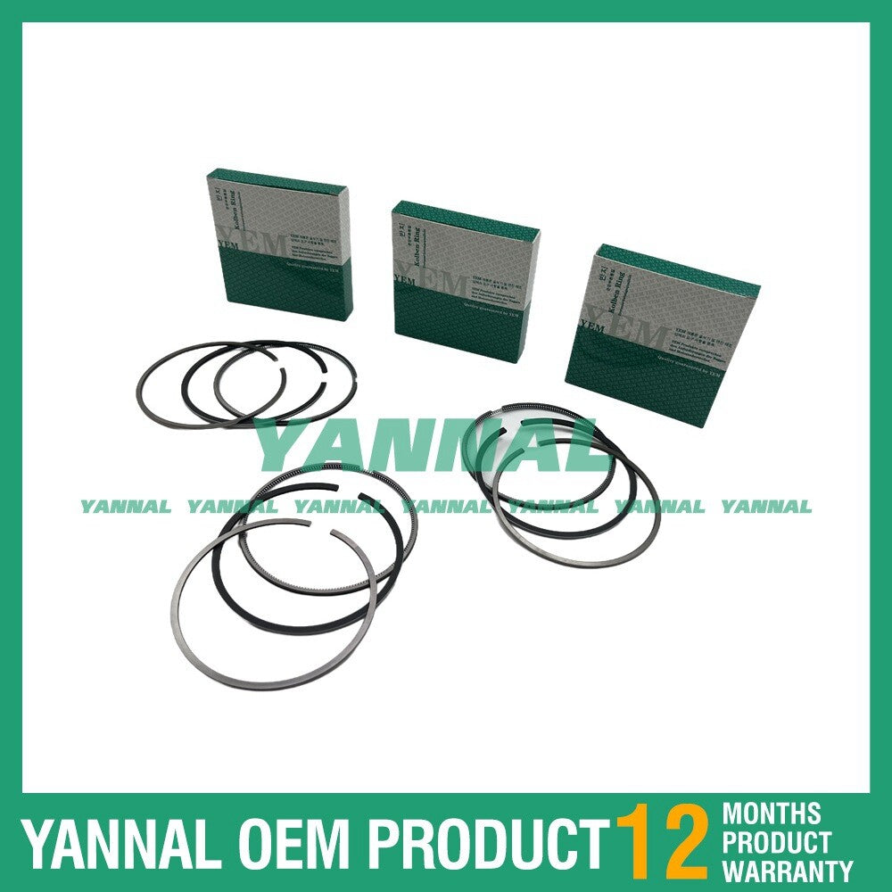 3 new L3E Piston Ring Kits STD for Mitsubishi 1815 Tractors