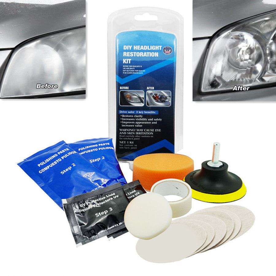 Car SUV Headlight Light Lens Restoration Repair Headlamp Cleaner Polisher Tool