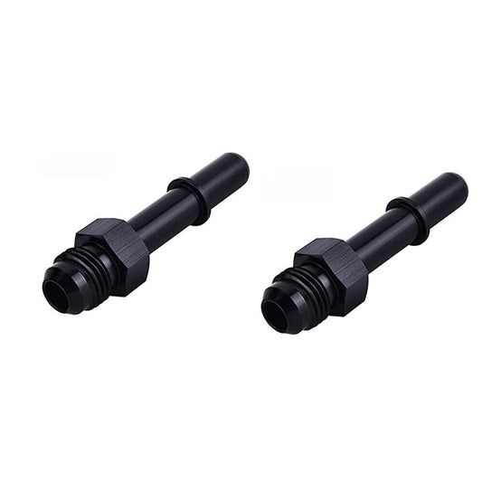 2-Pack 8AN Male Flash to 3/8 inch Quick Disconnect Male Push-EFI Connector Adapter
