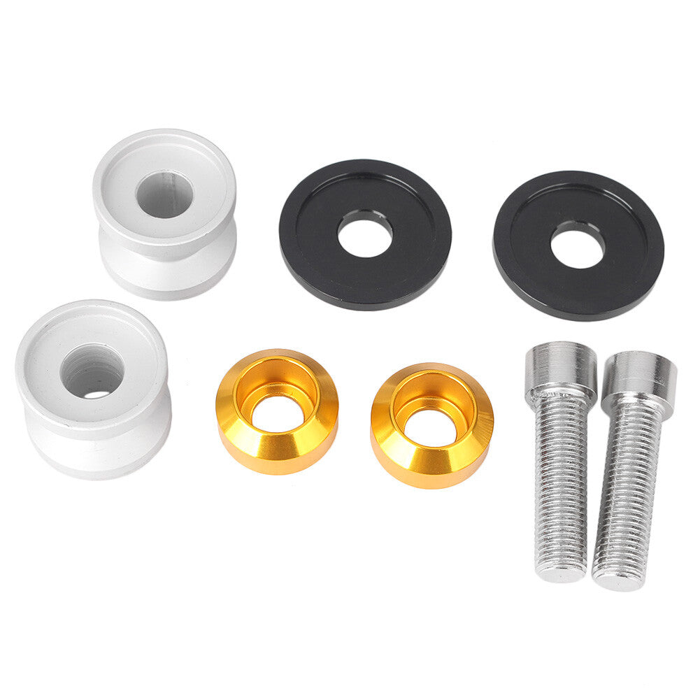 Pair 10mm Swingarm Spools Slider for Kawasaki 250R 350R 400R Motor Gold