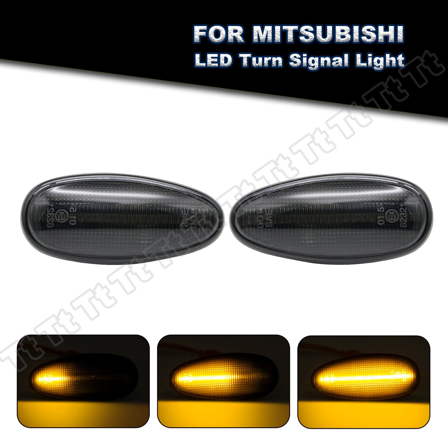 Suitable for 03-06 for Mitsubishi Outlander / 02-06 Lancer LED side marker signal light smoke