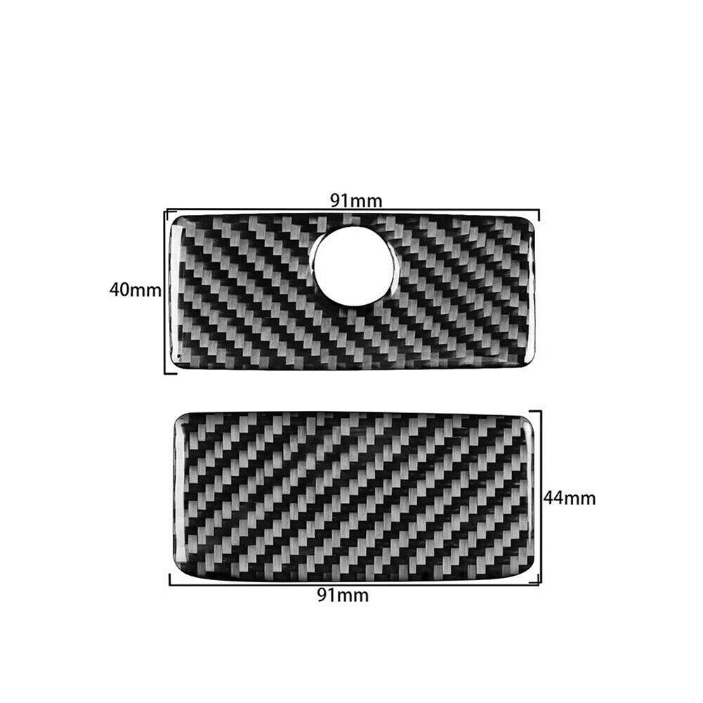 2Pcs Carbon Fiber Glove Box Cover Trim For Silverado for GMC for SIERRA 2014-2018