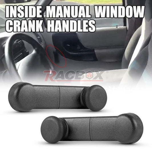2Pcs Inside Manual Window Crank Handles Black for 1997-2014 for Ford F150 F250 F350