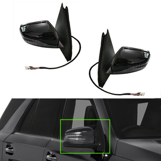 for Mercedes Benz W166 ML166 ML300 12-15 Pair Black Rear View Mirror Assembly