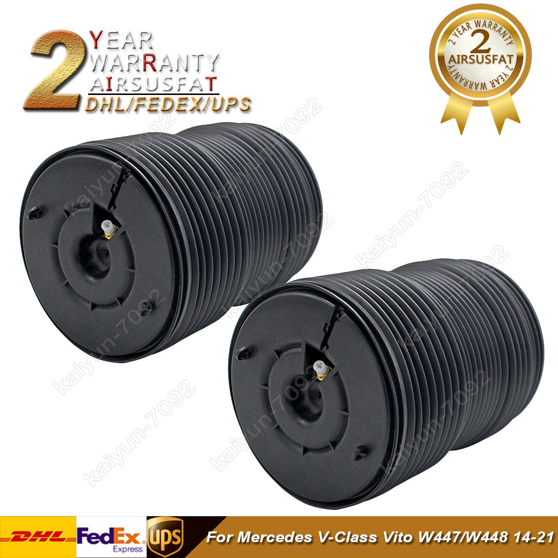 2x for Mercedes V-Class Vito W447/W448 2014-2021 Rear Air Suspension Spring Bags