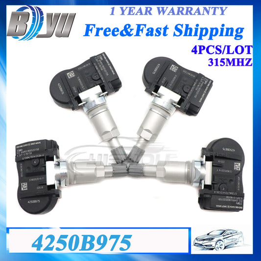 4PCS Tire Pressure Sensor TPMS 315MHZ for Mitsubishi Mirage 2014-2020 4250B975
