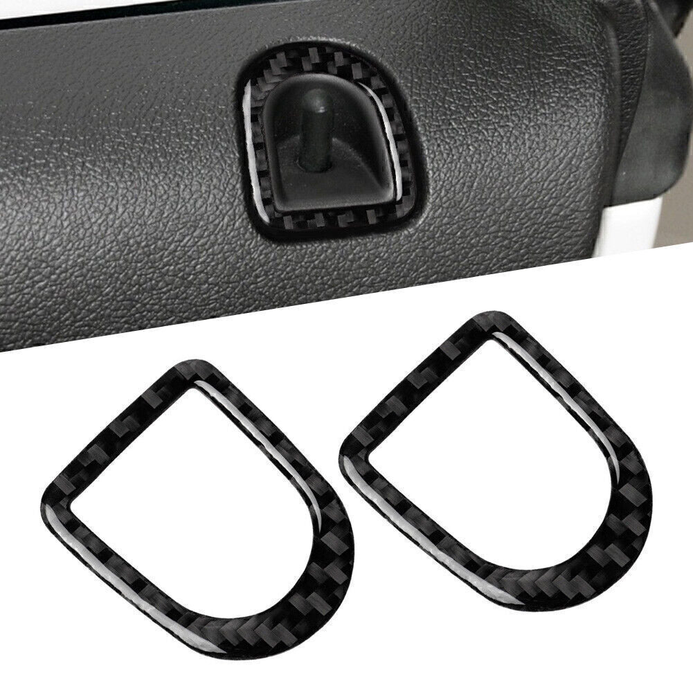 Fit for Ford for Mustang 2009-2013 2010 11 Carbon Fiber Door Lock Pins Frame Cover Trims