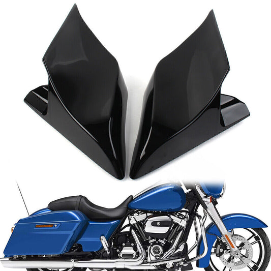 Stretched Side Cover Panel Black for Harley Touring Road Street Glide 14-21 Pair