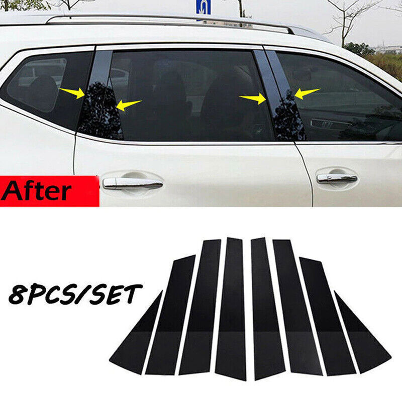 Piano Black Pillar Post Door Window Molding Strip for Nissan Qashqai J11 16-2022