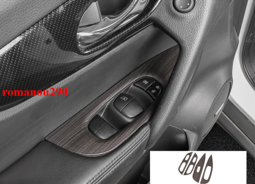 for Nissan Rogue 2017-2020 Wood Grain Window Lift Switch Regulator Cover Trim