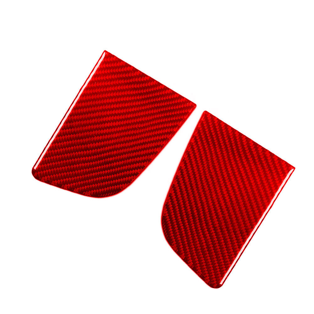 Red Carbon Fiber Front Door Pillars Trim Cover for Chevrolet Sonic 2012-2016