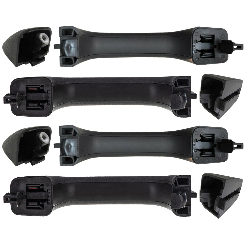 4X Front or Rear Exterior Outside Door Handle Cap Black For H3 2006-2010