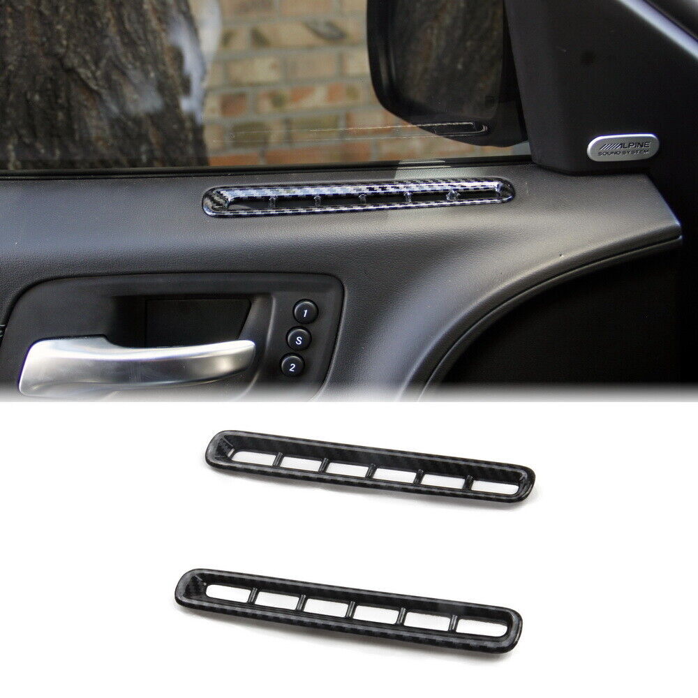 Carbon Fiber Indoor Front 2-Door A/C Outlet Vent Cover Trim for Dodge Charger
