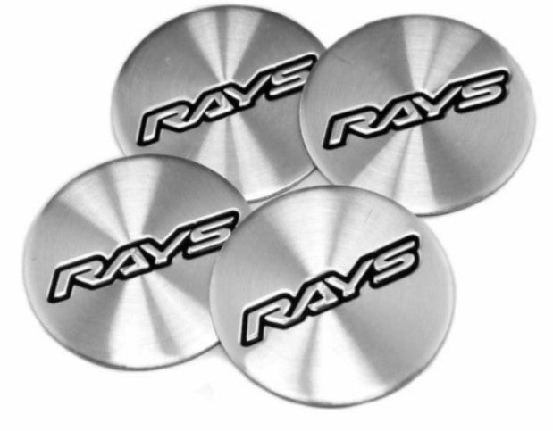 4-Piece Light Silver Edge Sticker Wheel Center Sticker Rim Sticker 45mm