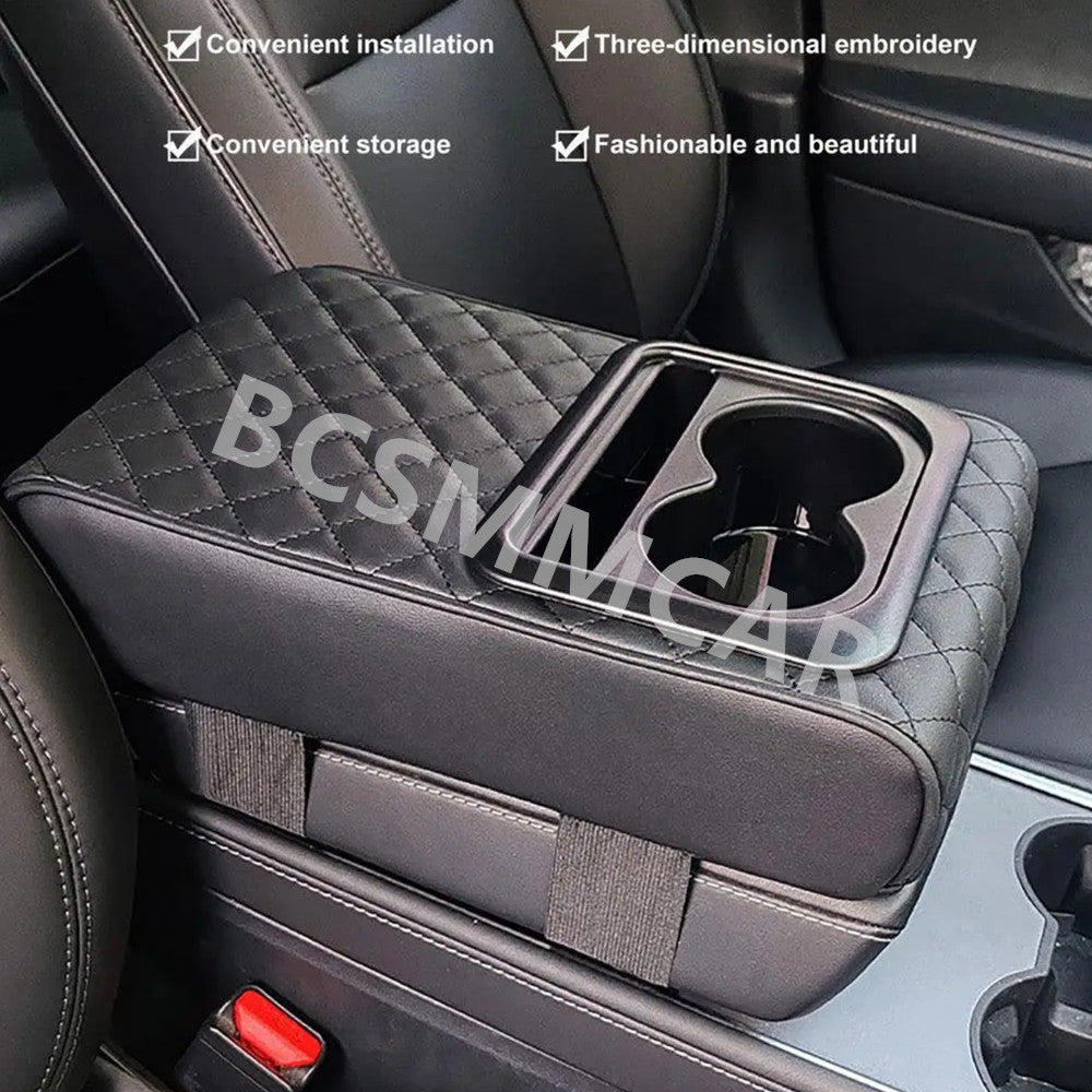 Car Accessories Armrest Cushion Cover Auto Console Box Pad Protector Cup Holder