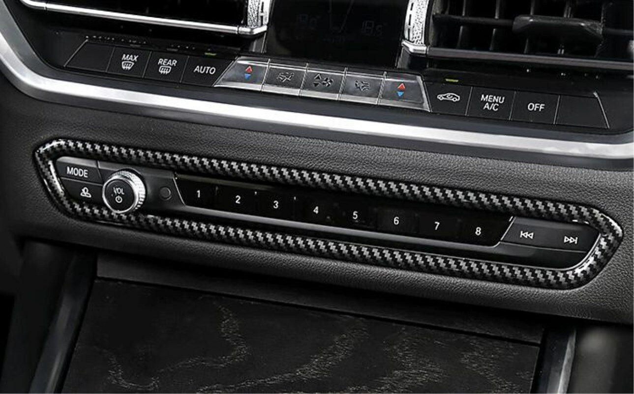 for BMW 3 Series G20 2019 2020 Carbon fiber Car Interior Console CD Panel Trim