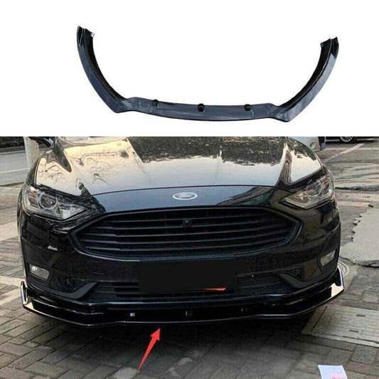 3X ABS Gloss Black Front Bumper Lip Splitter Body for Ford Mondeo Fusion 19-2020