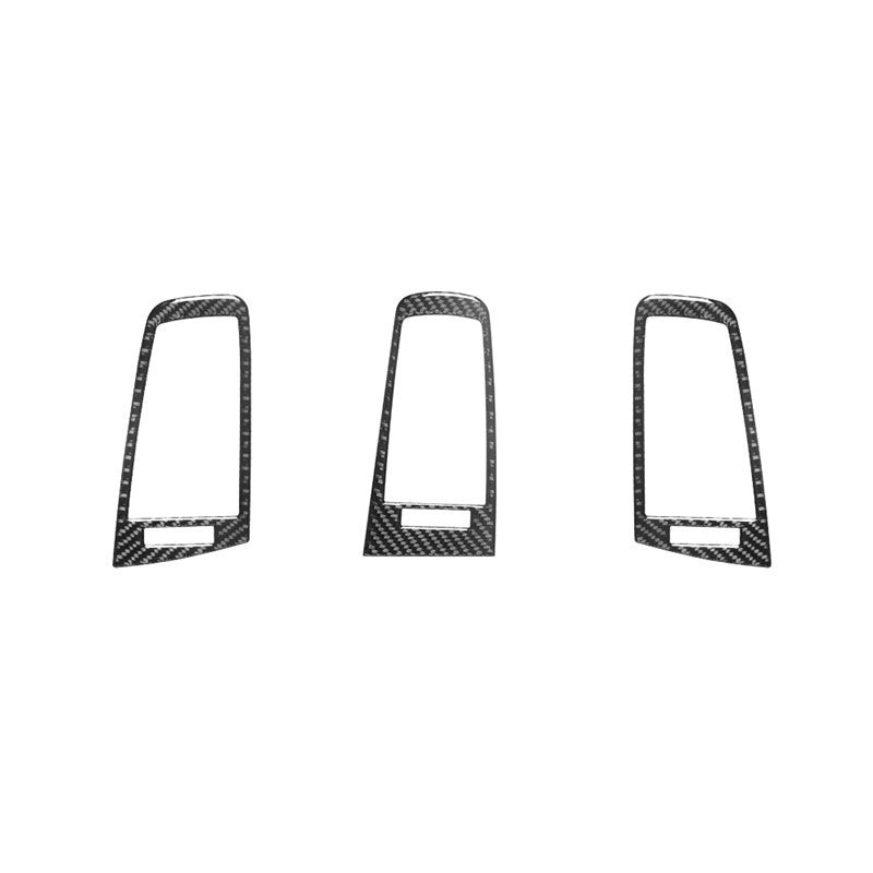 3Pcs Carbon Fiber Air conditioner outlet Sticker Trim for Cadillac CTS 2003-2007