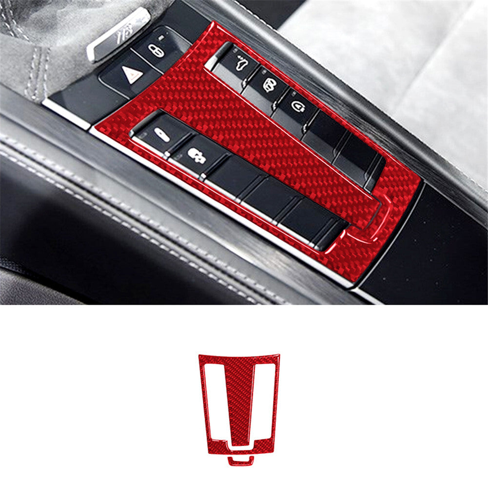 2PCS red carbon fiber panel trim for Porsche 718 2016-2022