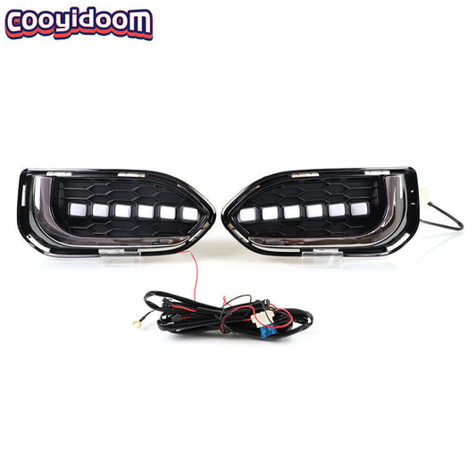 A pair of LED daytime running fog lights for Honda Fit Jazz 2018