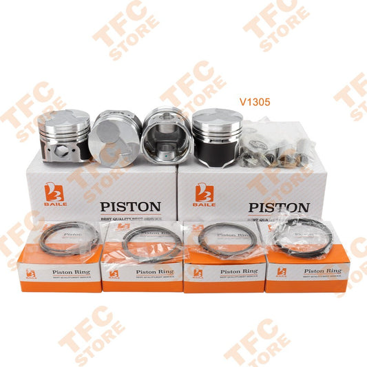 New Piston Kit  Rings STD for Kubota V1305 Engine 4 Cylinders