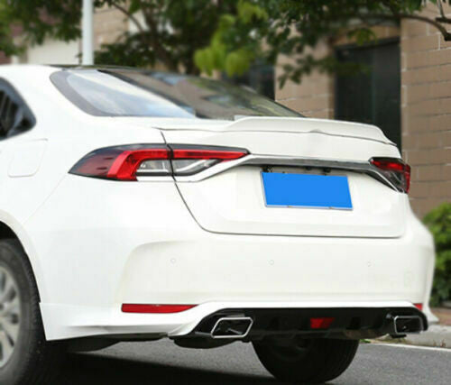 for Toyota for Corolla Sedan 2020-2023 Pearl White Rear Spoiler Trunk Lip Tail Wing