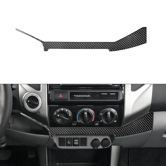 for Toyota Tacoma 2012-2015 Climate Control Lower Trim Cover Decor Carbon Fiber