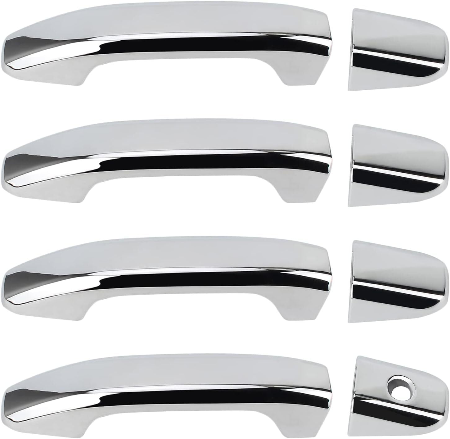 for Chevy Silverado 2020-2024 1500+2500+3500+HD Truck Chrome 4 Door Handle Cover