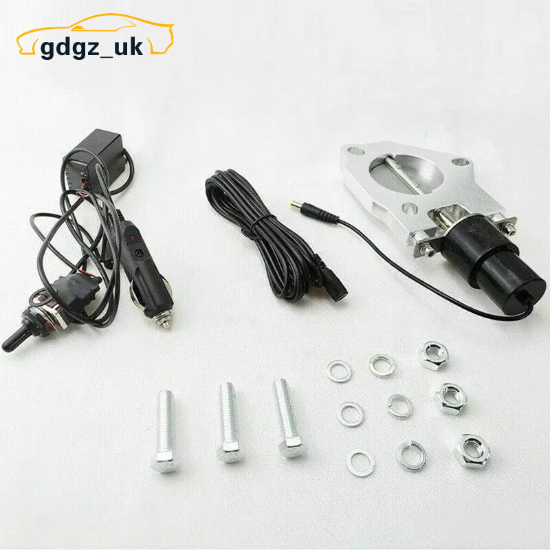 2 Electric Exhaust Valve Control Motor Stainless Headers Manual Control Switch