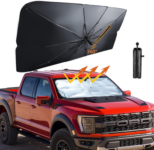 2023 NEW for Ford Car SUV Windshield Umbrella Sun Shade W/ 360¡ã Bendable Handle