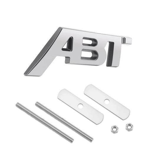 ABT Logo Badge Barbecue Hood Front Badge Silver QS7 TT RS3 SQ2 RS6 RS7 SQ7
