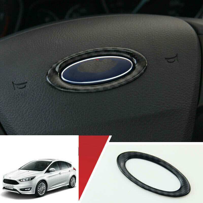 1P Carbon Fiber Inner Steering Wheel Ring Moulding Trim For 2015-2018 for Ford Focus