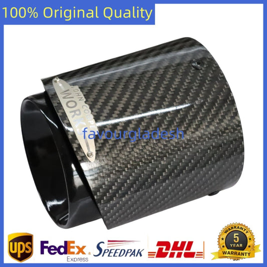 Black Carbon Fiber Steel Exhaust Pipe Tail Muffler Tip For Cooper F54 F55 F56