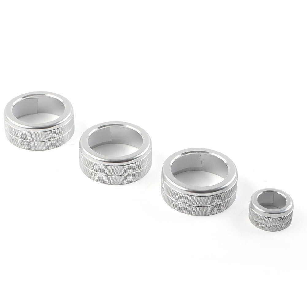 4x Console AC Climate Control Knob Ring Cover for Honda for Civic 11th 2022+ Silver
