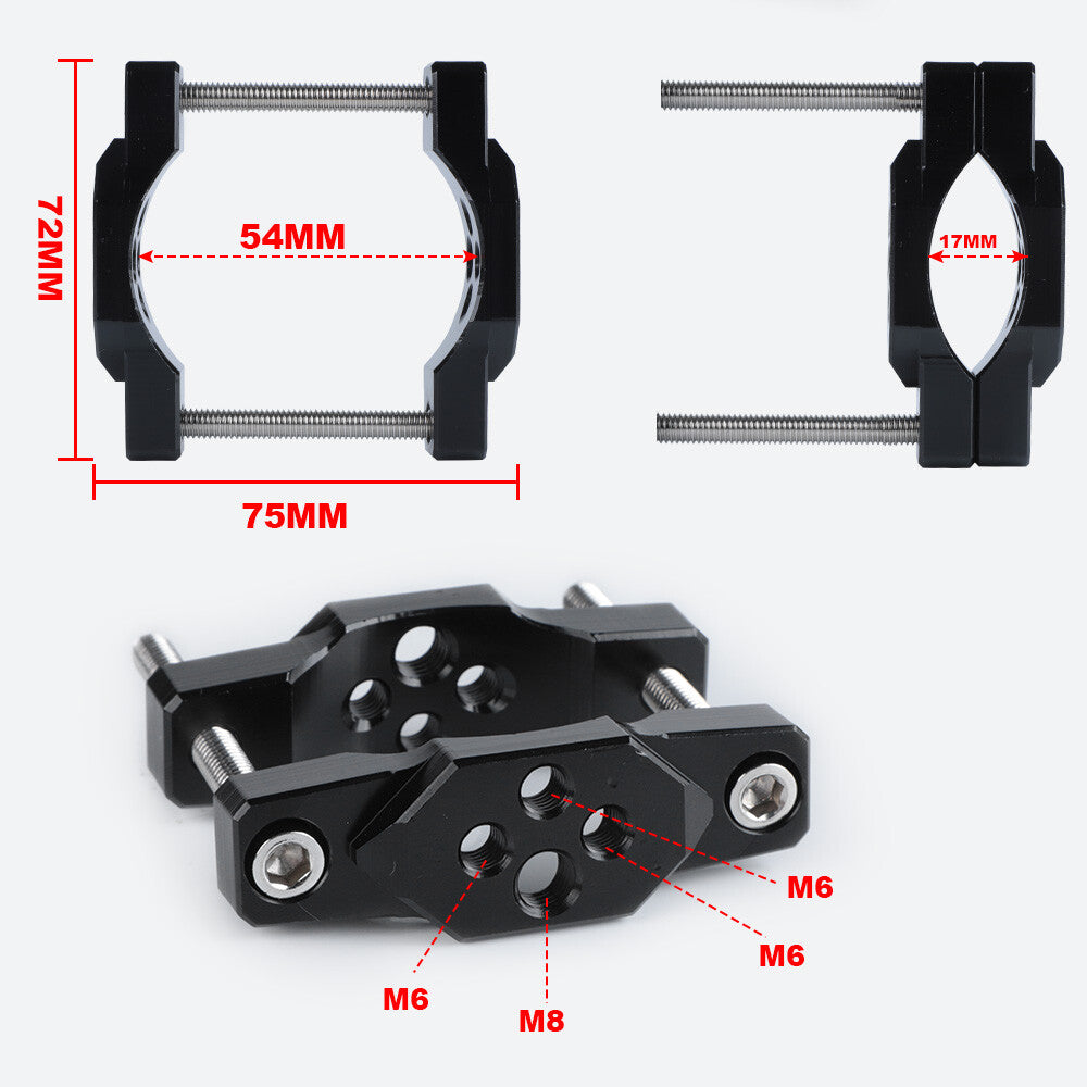 Motorcycle Headlight Spot Light Turn Signals Holder Mount Bracket Fork Clamp