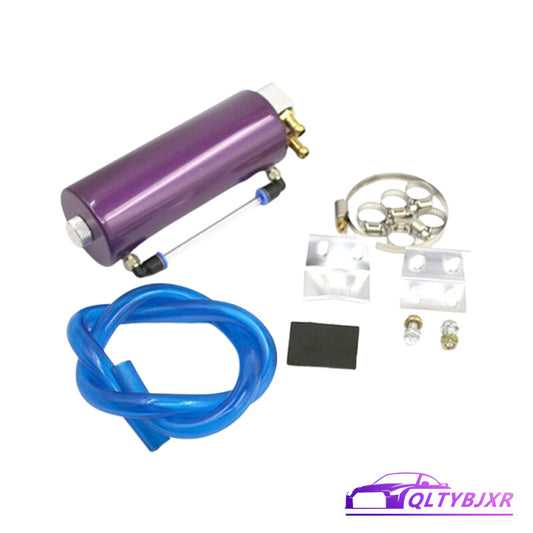 Oil Catch Tank Reservoir Breather Can Billet Aluminum Capacity Engine Purple