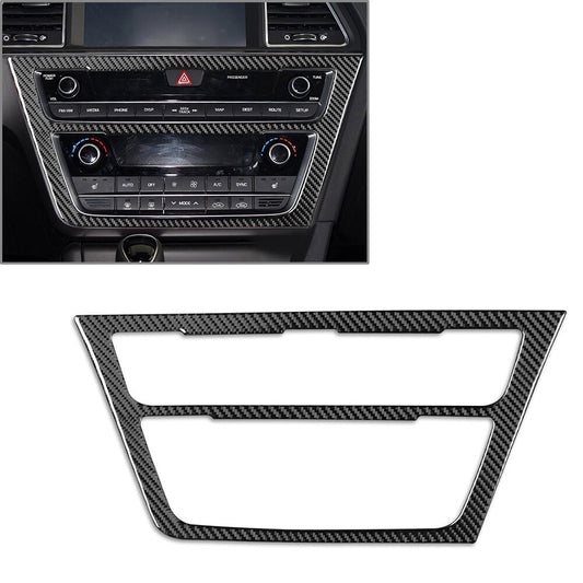 Central Console AC Switch Panel Cover Trim Black for Hyundai Sonata 9th 2015-19