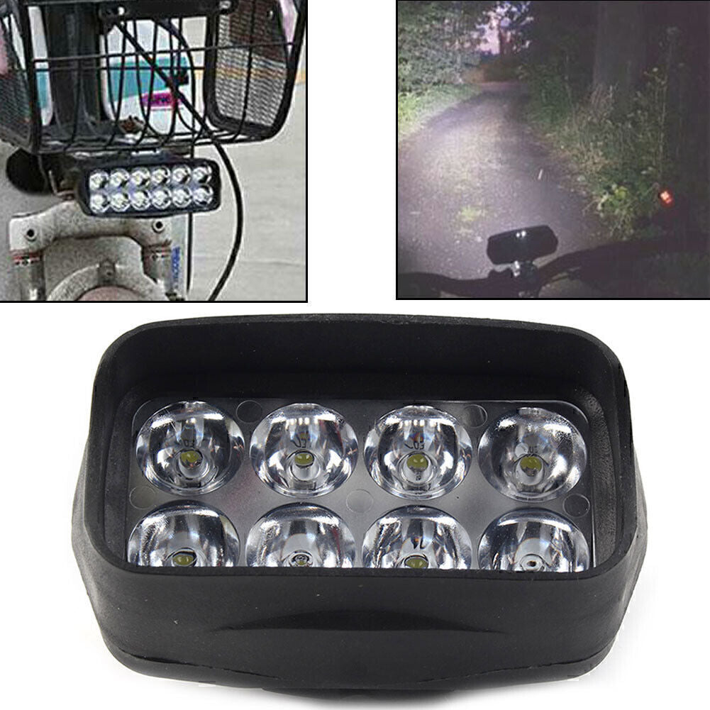 1X Motorcycle Headlight Spot Fog Light White 8-LED Headlamp For Car UTV ATV 12V