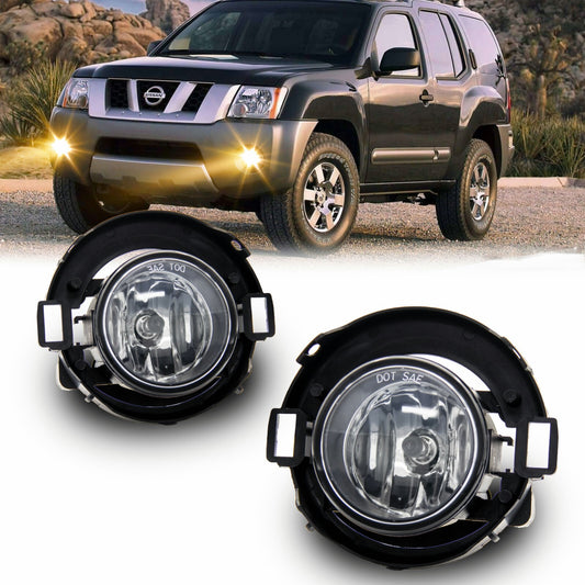Fits 2005-2015 for Nissan Xterra Transparent Lens 1 for Front Bumper Fog Lights